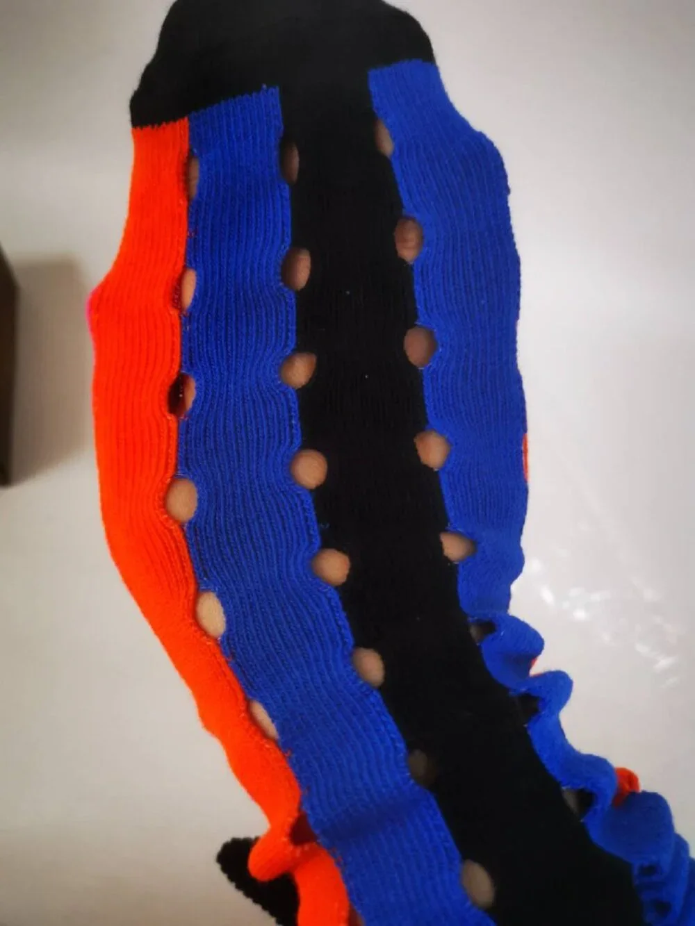 ISSEY MIYAKE ME Stylish Rainbow Socks, Mid-calf Dopamine Colorful Socks for Wome
